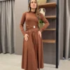 Vestido Laisa Marrom
