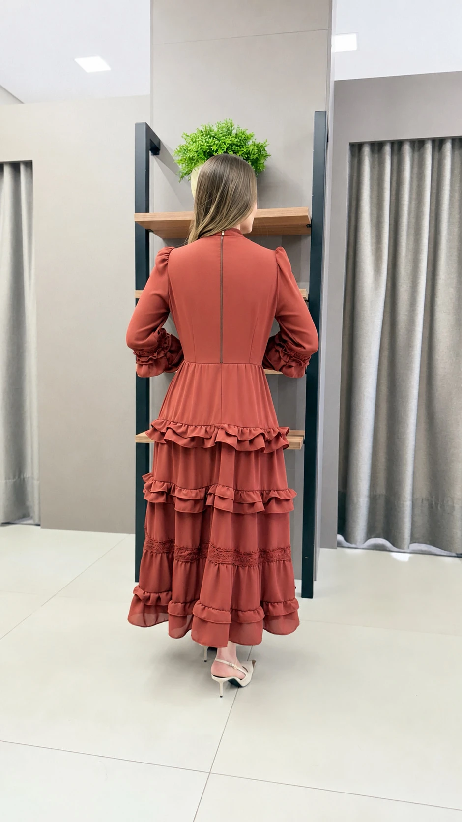 Vestido Amanda Marrom