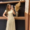 Vestido Malha Azimetrico Poa