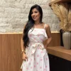 Vestido De Linho Misto Alcinha