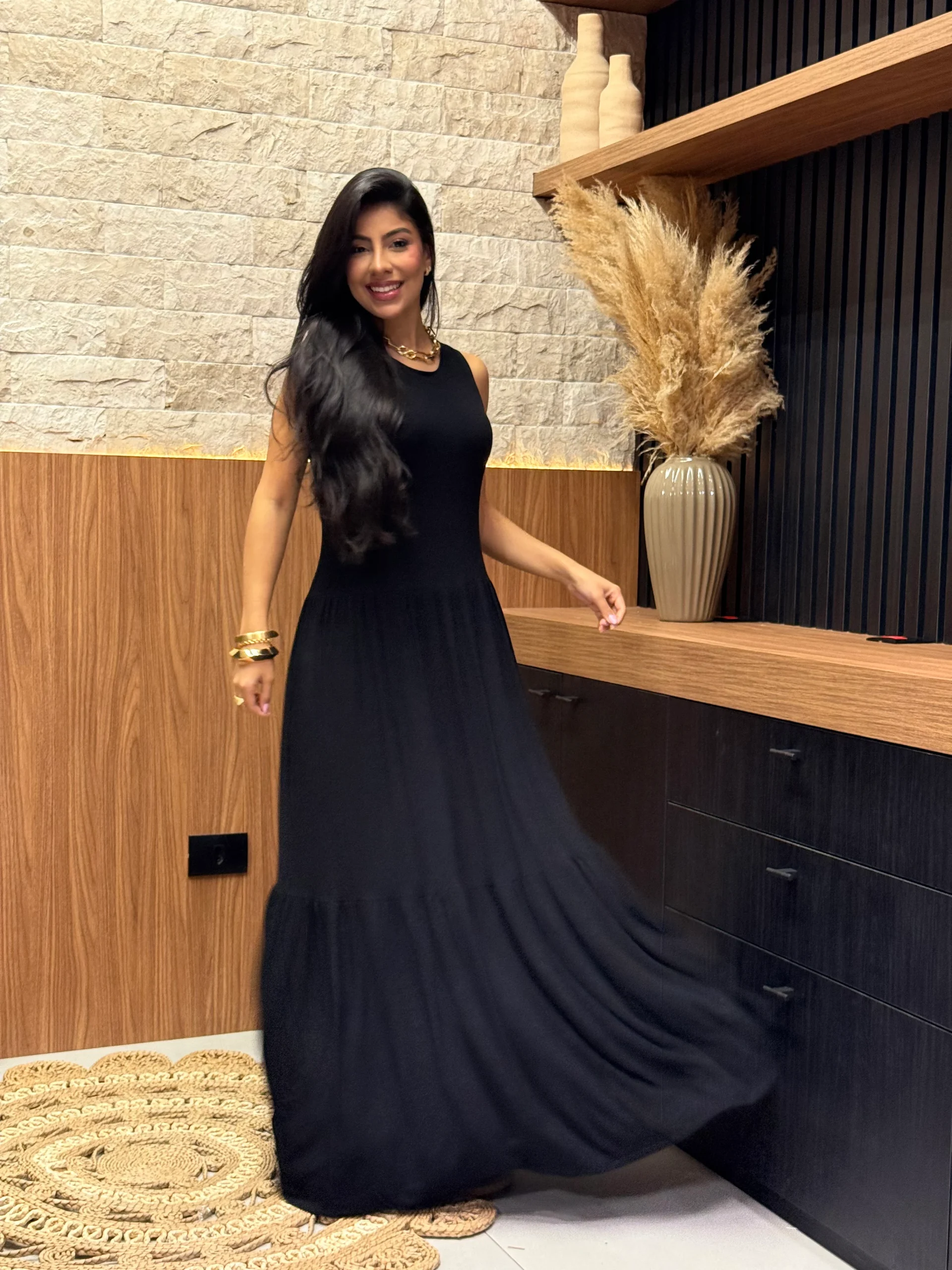 Vestido Malha Regata