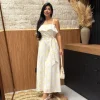 Vestido De Linho Misto Alcinha