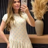 Vestido Malha Azimetrico Poa