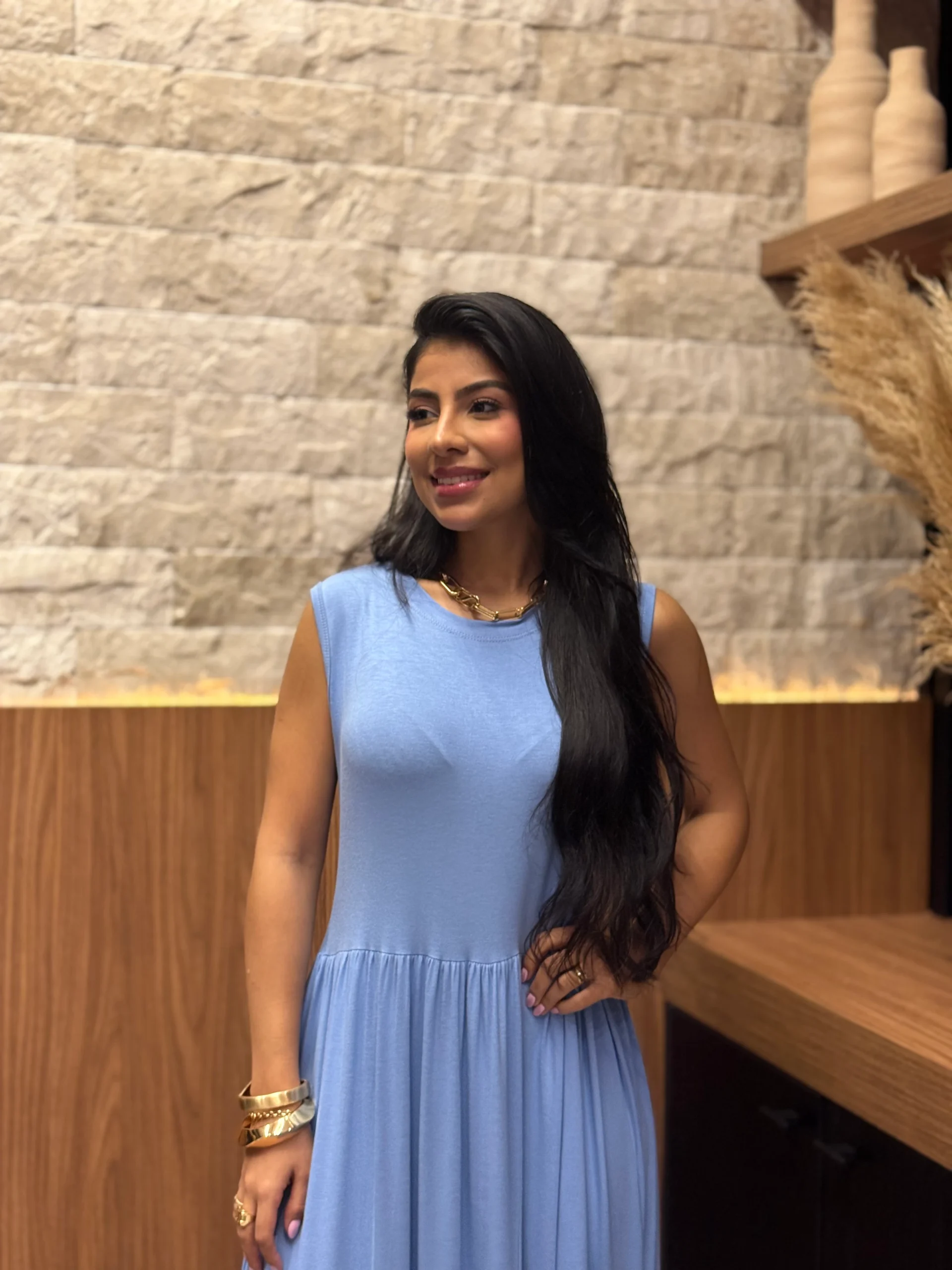 Vestido Malha Regata