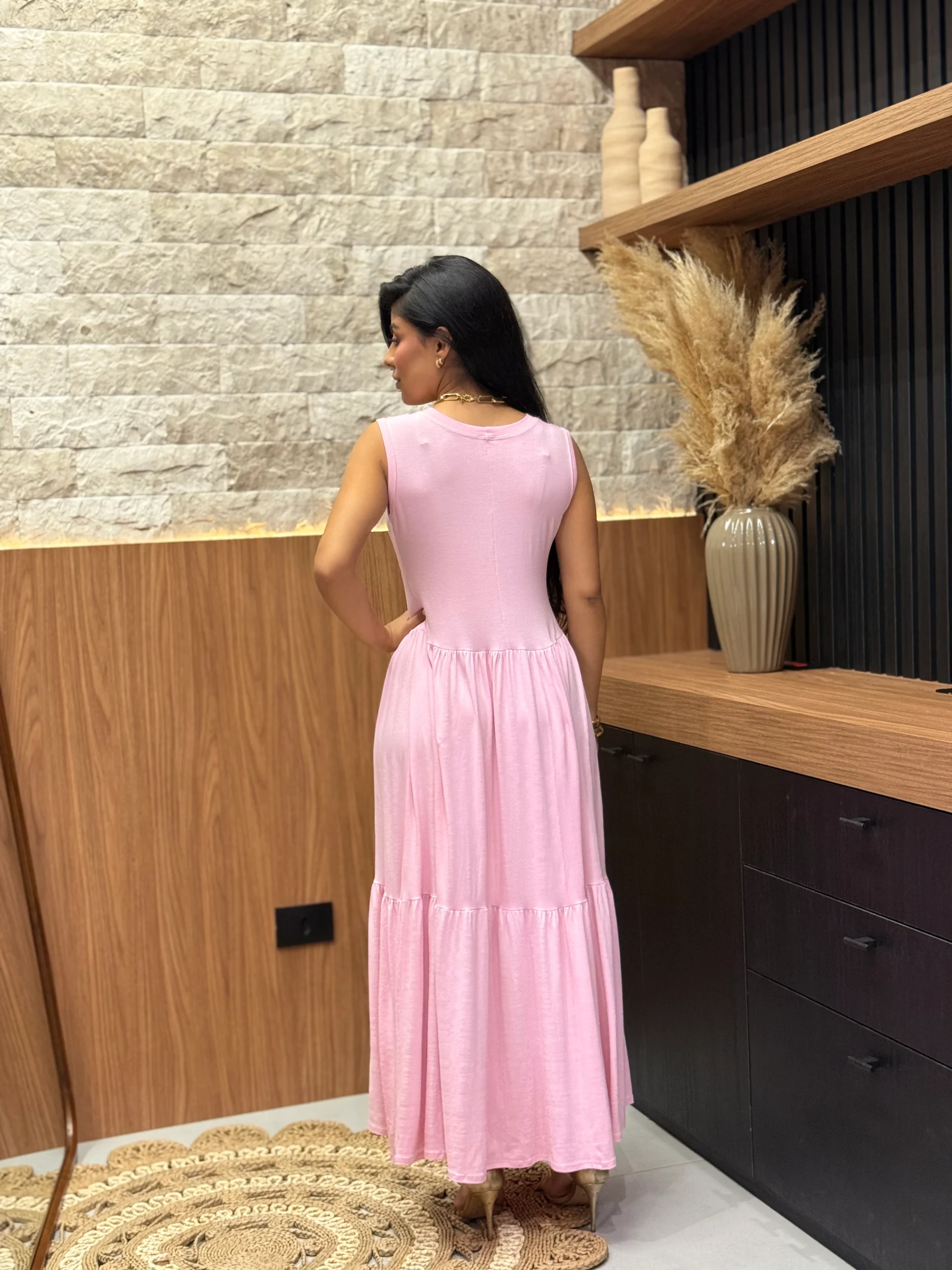 Vestido Malha Regata