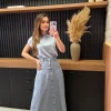 Saia Jeans Longa