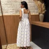 Vestido De Linho Misto Alcinha