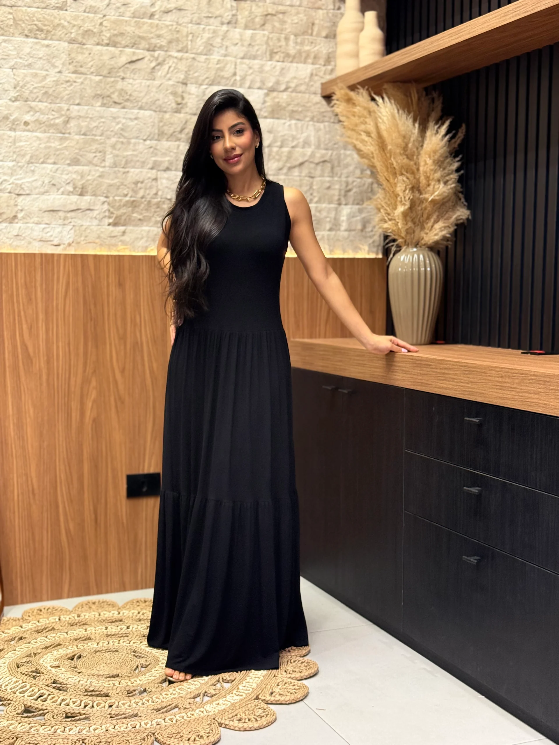 Vestido Malha Regata